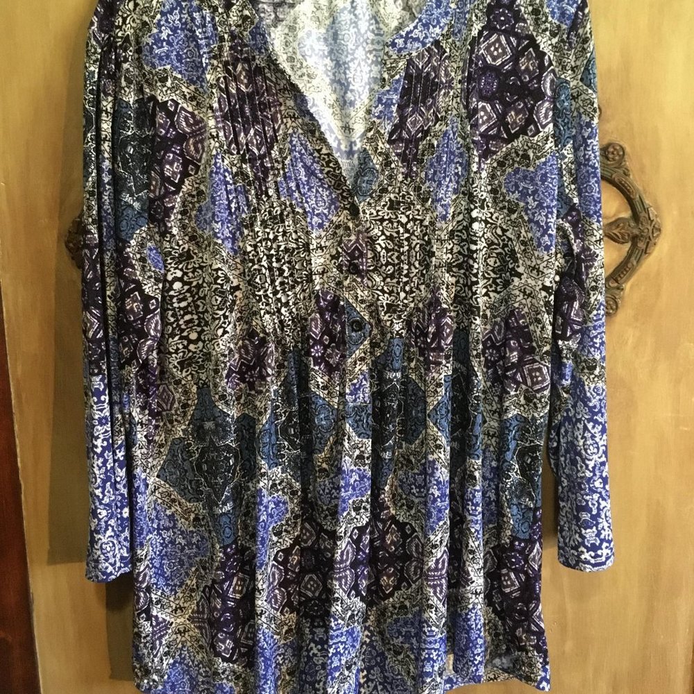 Lot of (3) Three Casual Blouses Shirts Tops Melissa McCarthy Knapp Studio  1X
